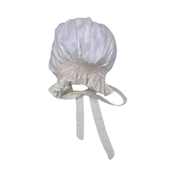 Baby Infant Girl Yellow Bonnet with Smocking - Picture 2 of 5